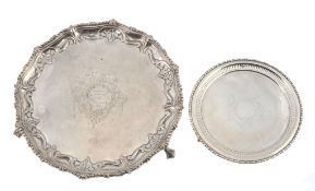 A Victorian silver shaped circular salver by Martin, Hall & Co  A Victorian silver shaped circular