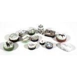 A collection of late 20th/early 21st century Crummles enamel boxes  A collection of late 20th/