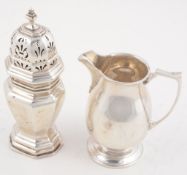 A late Victorian silver octagonal baluster sugar caster by Edward Barnard &...  A late Victorian