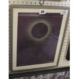 *Dennis Bowen (1921 - 2006) Eclipse  Acrylic and spray paint Signed lower right Titled and dated