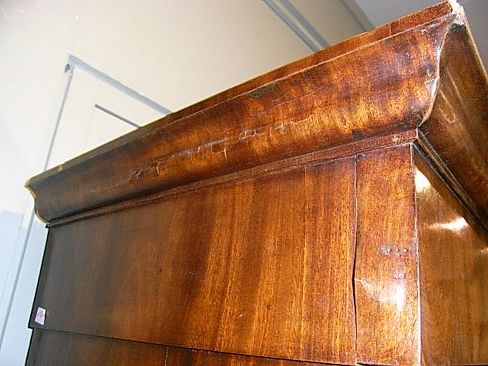 A Louis Philippe mahogany and ormolu mounted wardrobe, circa 1840, modelled as a secretaire with a - Image 6 of 11