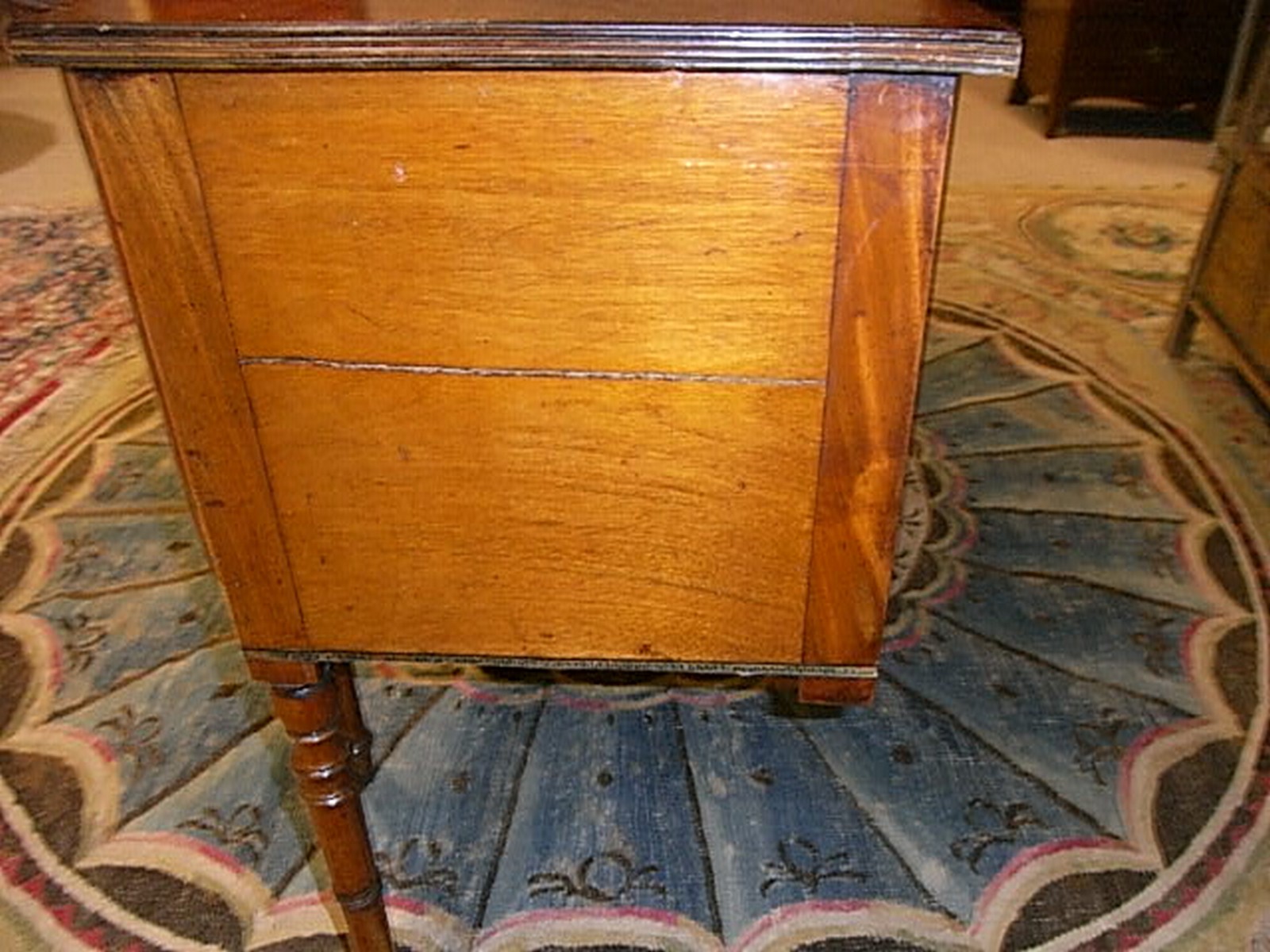 A Regency mahogany & strung inlaid breakfront sideboard, circa 1815, the central drawer and recessed - Image 6 of 9