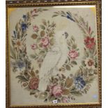 A Victorian Berlin woolwork picture of a parrot, 75.5cm x 67cm