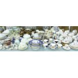 Quantity of decorative ceramics and glassware to include a Wedgwood part dinner service,