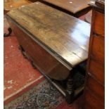 An early 18th century oak gateleg table 120cm wide