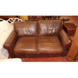 A modern leather sofa 170cm length