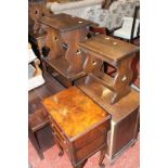 A mixed lot of oak stools, trolley, a chest and coffee table Best Bid