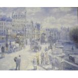 Gail Sherman Corbett (1871-1952) A boulevard in [?]Paris Oil on board Signed lower right 42.5cm x