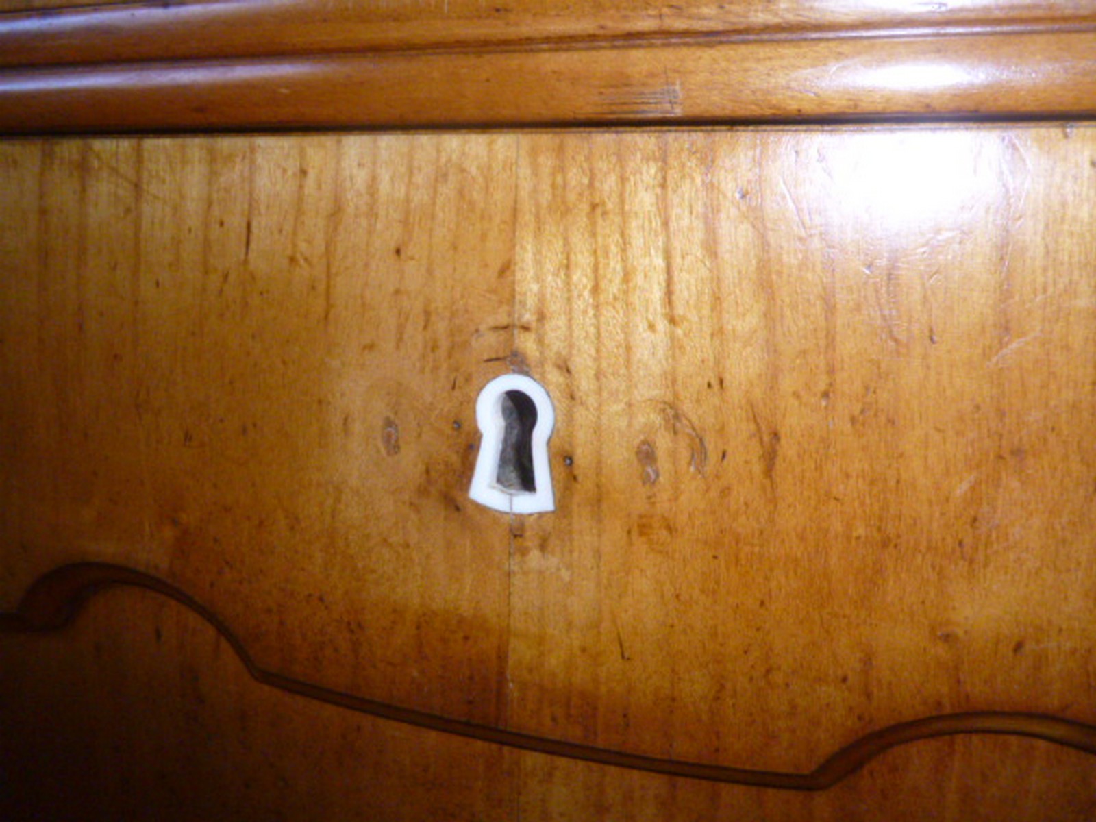 An Austrian birch and burr maple secretaire a abbatant, circa 1830-40, with carved crest over a - Image 5 of 8