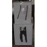 Miles Thistlewaite Clothes Line series Watercolour, a pair 86cm x 66cm and 61cm x 81cm (2)