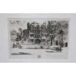 Mabel Oliver Rae (1868-1956) Newnham College, Cambridge Etching Signed in pencil lower left, title