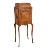 A French kingwood and gilt metal mounted secretaire cabinet, last quarter 19th century, the