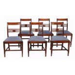 A set of six mahogany dining chairs , second quarter 19th century  A set of six mahogany dining