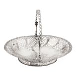 An early George III silver shaped oval basket by Emick Romer, London 1764  An early George III