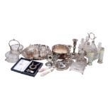 A collection of silver, electro-plated and other items, to include  A collection of silver,