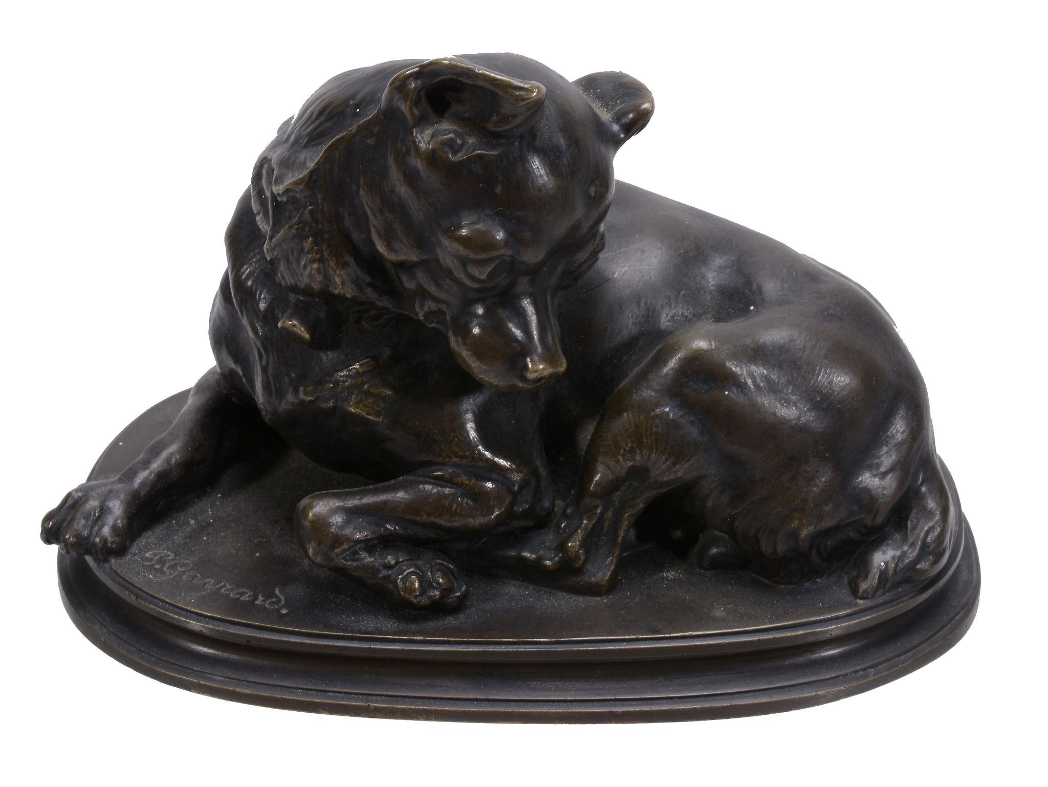 After Paul Joseph Raymond Gayrard , a patinated bronze model of a chihuahua  After Paul Joseph