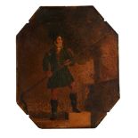 English School (18th Century) - Portrait of a fireman Oil on copper 32 x 27 cm. (12 1/2 x 10 1/2