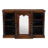 A William IV rosewood break front side cabinet , circa 1835  A William IV rosewood break front