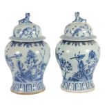 A large pair of Chinese blue and white vases , late 20th century  A large pair of Chinese blue and