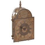 A George II miniature lantern timepiece with alarm Robert Le Blond  A George II miniature lantern