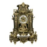 An impressive French Louis XIV style gilt brass mounted Boulle bracket clock...  An impressive