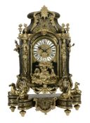 An impressive French Louis XIV style gilt brass mounted Boulle bracket clock...  An impressive