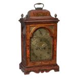 A rare George III scarlet japanned table clock John Taylor, London  A rare George III scarlet