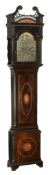 A George III inlaid mahogany eight-day longcase clock with moonphase...  A George III inlaid