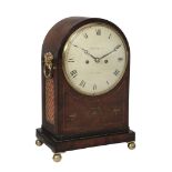 A Regency brass inlaid mahogany bracket clock Joseph Phillips, London  A Regency brass inlaid