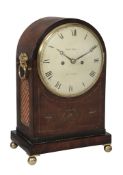 A Regency brass inlaid mahogany bracket clock Joseph Phillips, London  A Regency brass inlaid