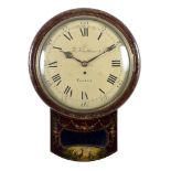 A Regency mahogany drop-dial wall timepiece The dial with spurious signature...  A Regency