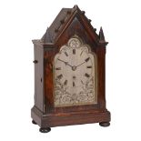 A Victorian rosewood small Gothic revival bracket timepiece Smith, London  A Victorian rosewood