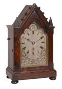 A Victorian rosewood small Gothic revival bracket timepiece Smith, London  A Victorian rosewood