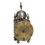 An Italian iron and brass small chamber clock Unsigned  An Italian iron and brass small chamber