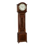 A Scottish William IV satinwood crossbanded mahogany eight-day longcase...  A Scottish William IV