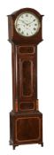 A Scottish William IV satinwood crossbanded mahogany eight-day longcase...  A Scottish William IV