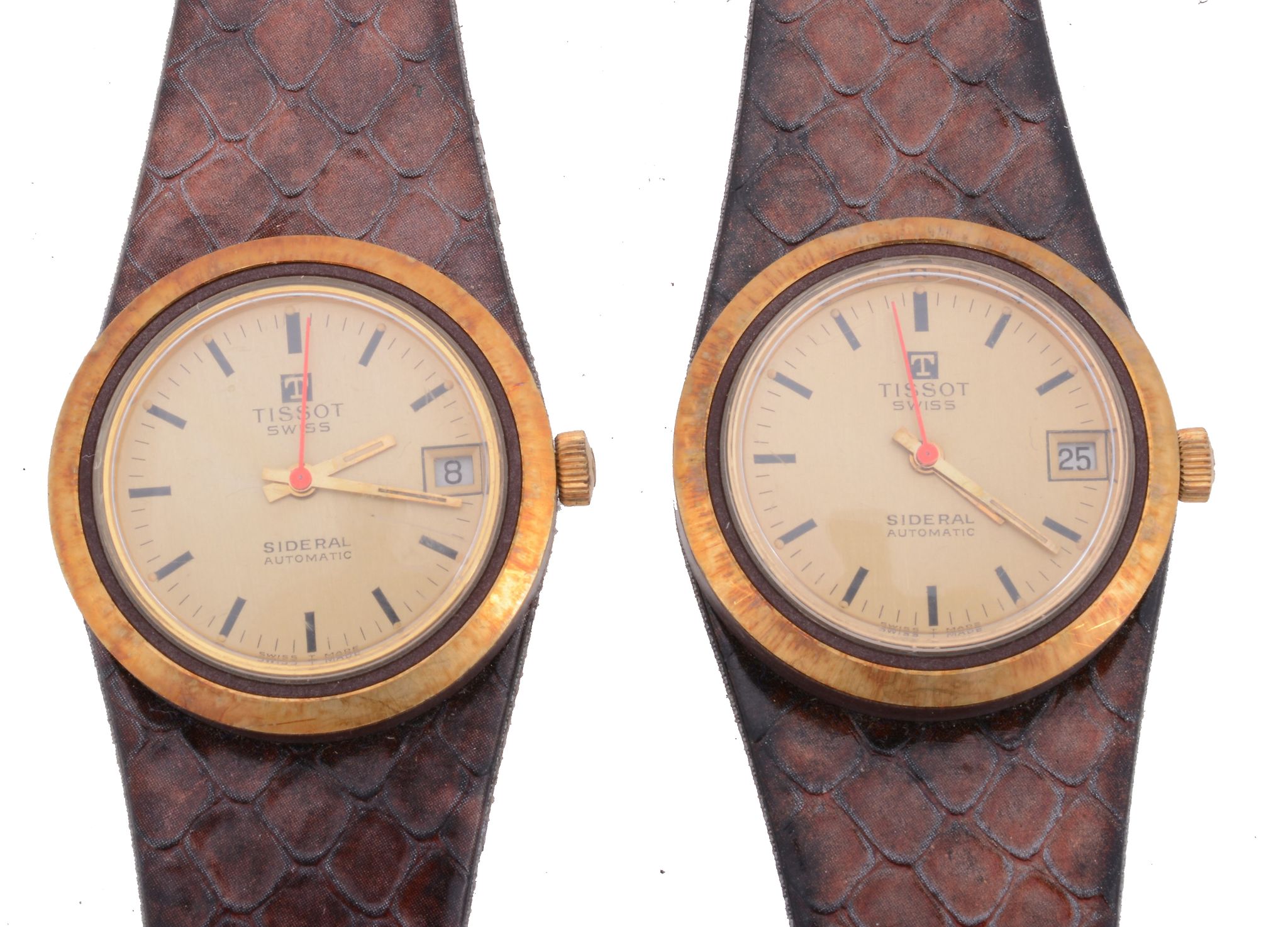 Tissot, Sideral, two gentleman's fibreglass and metal automatic centre...  Tissot, Sideral, two