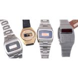 Four digital wristwatches, to include: Pulsar, a gentleman  Four digital wristwatches,   to include: