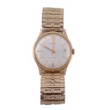 Garrard, a gentleman's 9 carat gold automatic centre seconds wristwatch with...  Garrard, a
