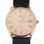 Longines, a gentleman's 9 carat gold automatic wristwatch with date, circa 1970  Longines, a