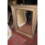A pair of large gilt frame mirrors with rectangular plates each 92 x 124cm