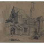 English school (19th Century) Cressingham Manor Pencil drawing 15.5cm x 16cm