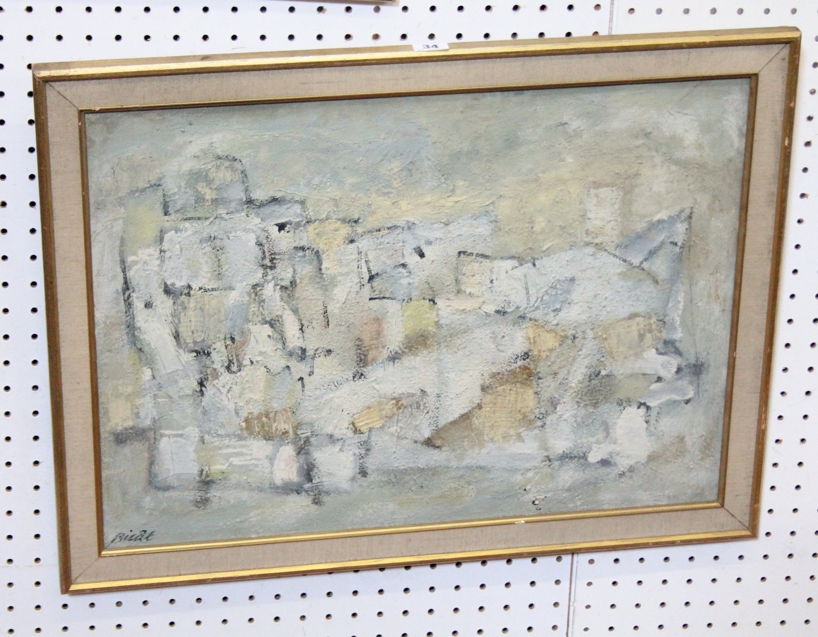 * Andre Bicat (1909-1996) Composition Oil on canvas Signed lower left 45cm x 60cm Best Bid