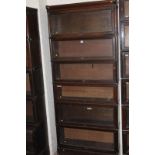 A six glazed section Globe Wernicke bookcase.207cm x 86cm.