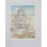 Richard Beer (20th century) Arsenale Etching Signed lower right 63cm x 48cm