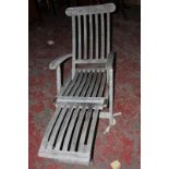 A garden steamer chair