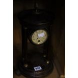 A 20th Century portico style clock, 31cm high approx.