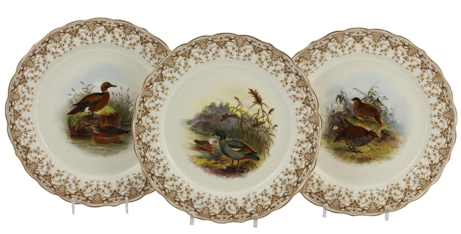 A selection of English porcelain plates, various dates for the most part 19th century, comprising; a - Image 2 of 3