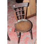 A rustic wooden kitchen chair Best Bid