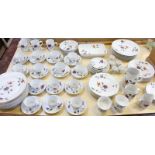 A Royal Worcester 'Astley' pattern part china and tea service, floral decorated